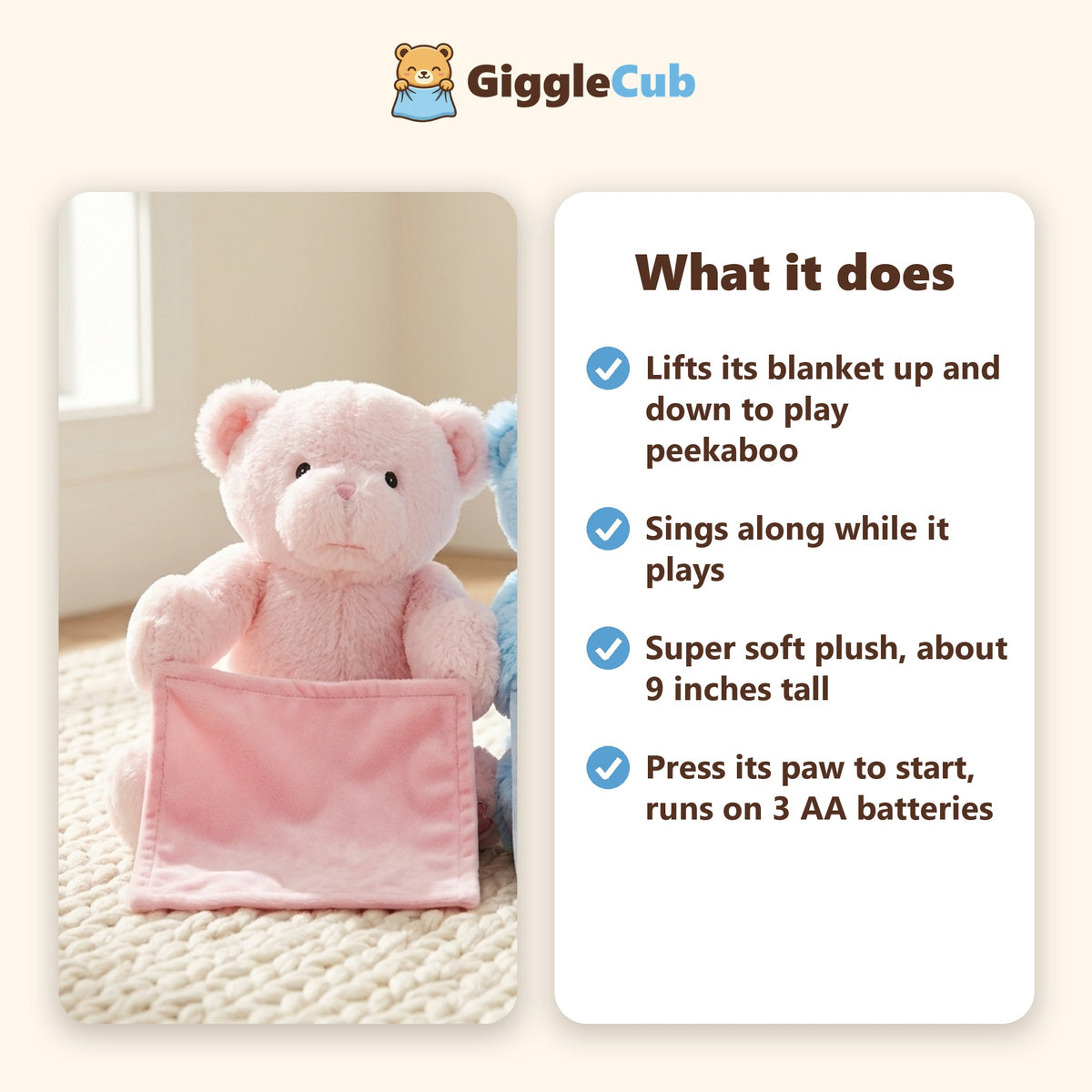 GiggleCub Peekaboo Bear
